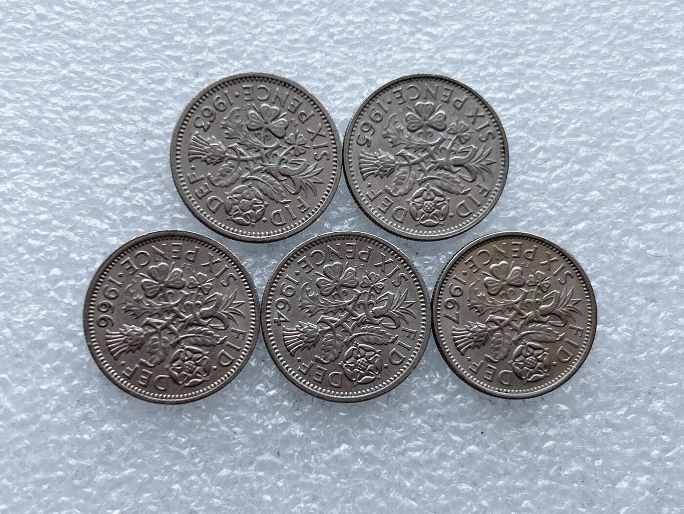 第一海外回流一元起拍收藏 散集专场 第129期 英国6便士 5枚