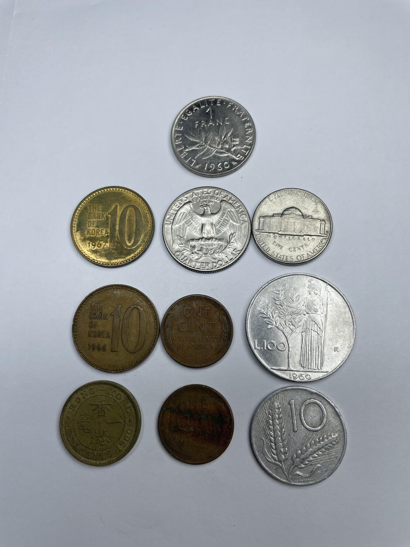 每日一拍，2024年集古藏今外币拍卖第十六期-第7场—（总第157拍），可以寄存60天，满160元包邮。 散币10枚