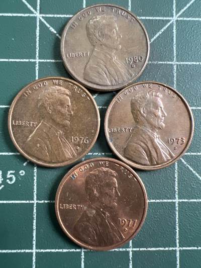 第732期  硬币专场 （无押金，捡漏，全场50包邮，偏远地区除外，接收代拍业务，本店十天发一次货） 一美分  4枚