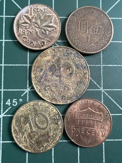 第732期  硬币专场 （无押金，捡漏，全场50包邮，偏远地区除外，接收代拍业务，本店十天发一次货） 铜币 5枚