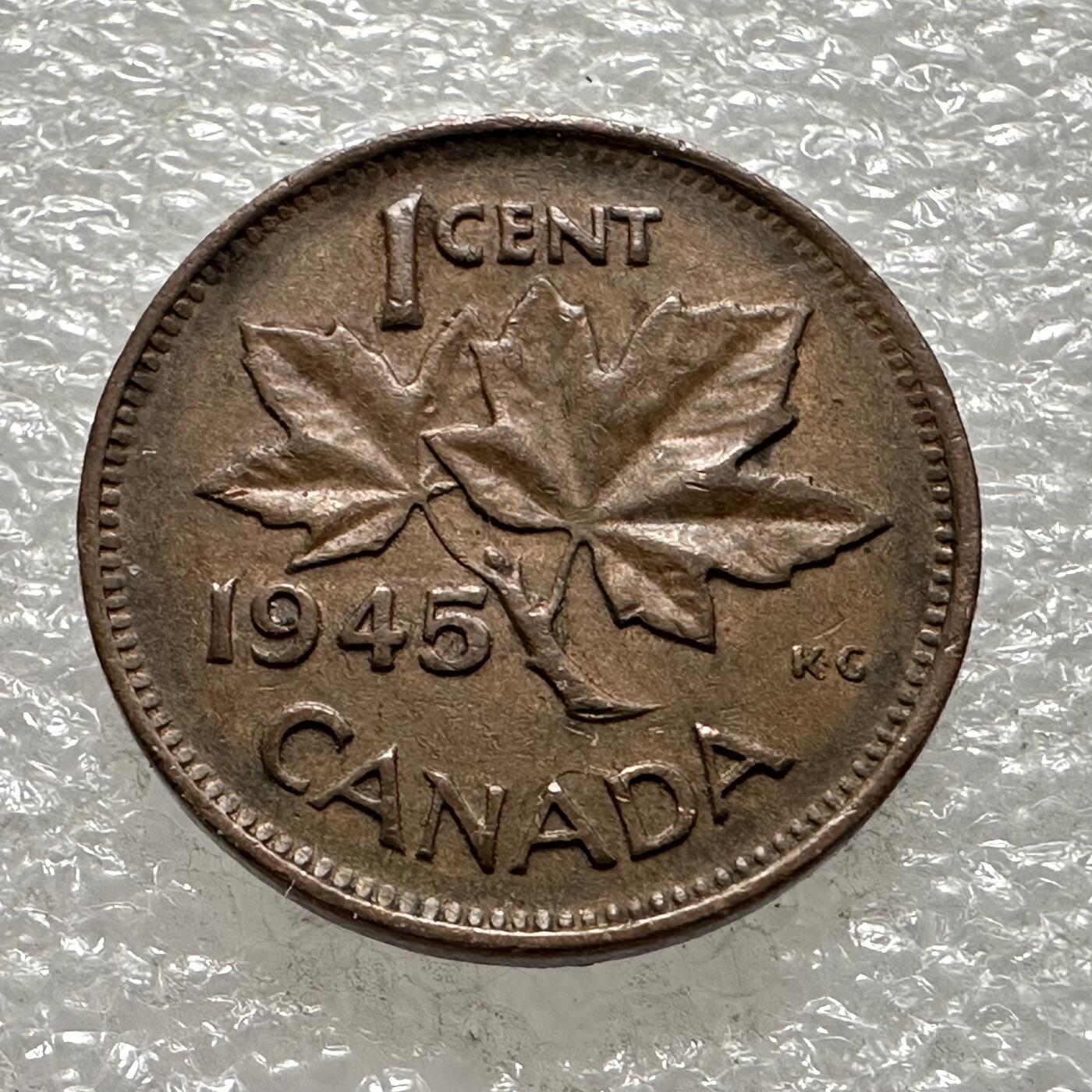 🌹外币初藏🌹🐯第88场 征集拍品 极速上拍 加拿大1945年一分