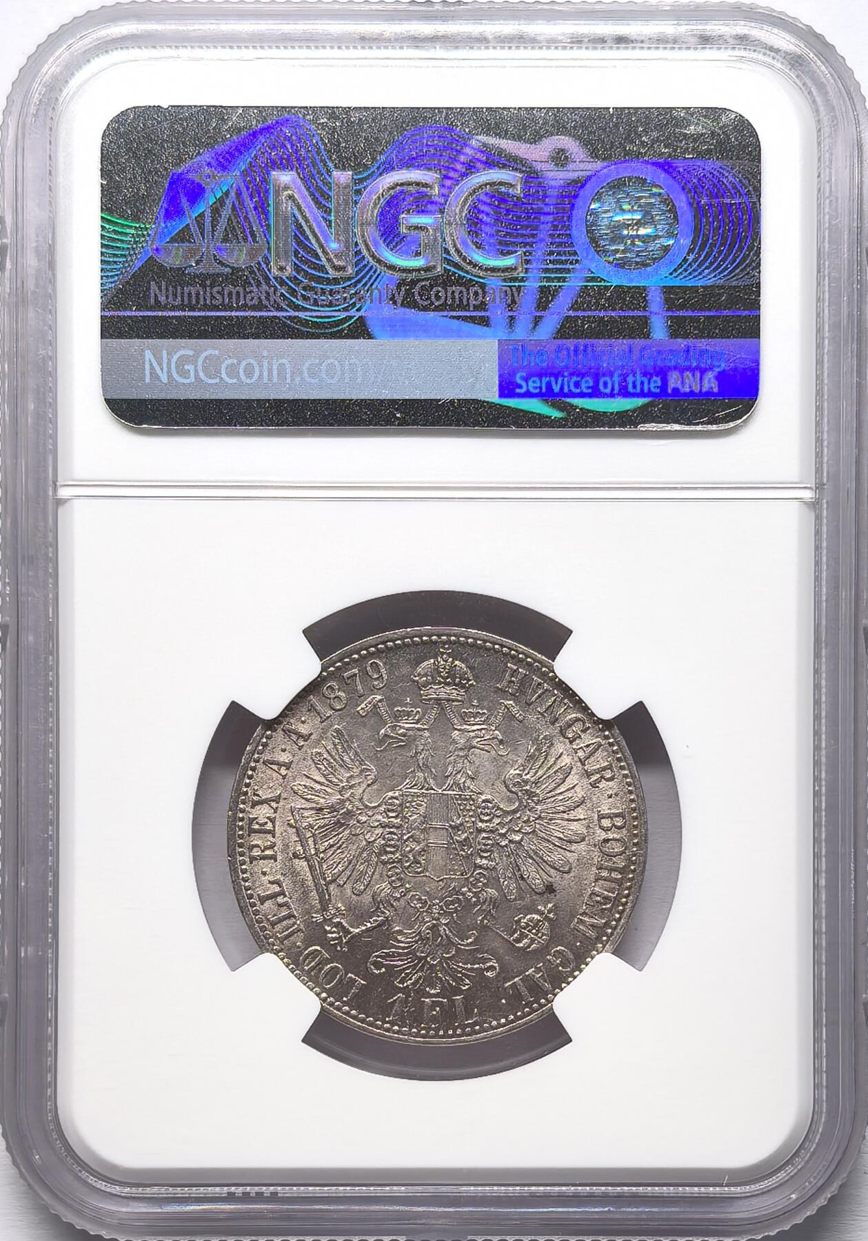 凡希社世界钱币微拍第二百八十六期 1879奥地利佛朗兹一世佛罗林银币NGC-MS64