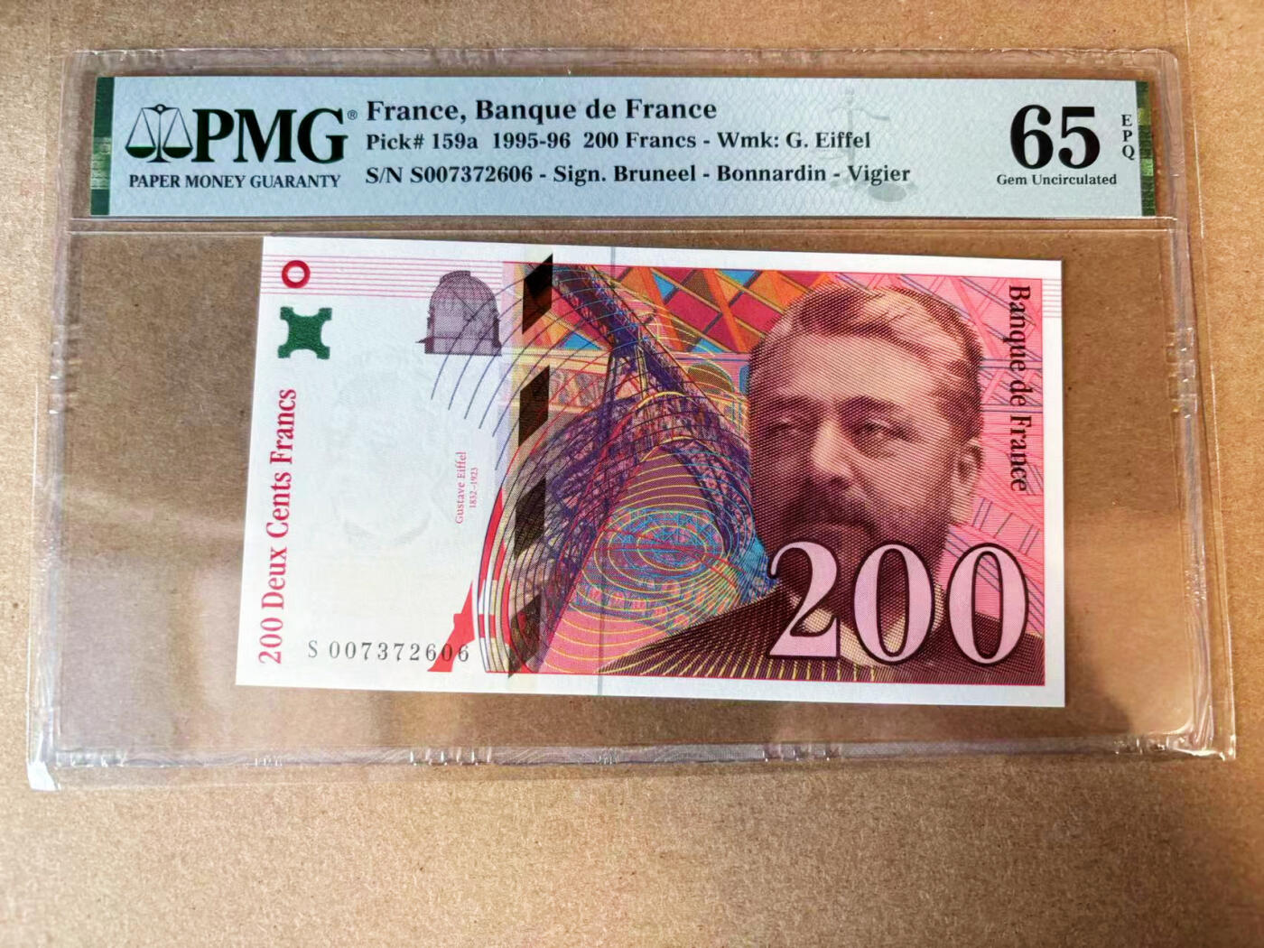 【Blue Auction】✨世界纸币精拍第563期【精】 法国 1996年200法郎 PMG65EPQ 
