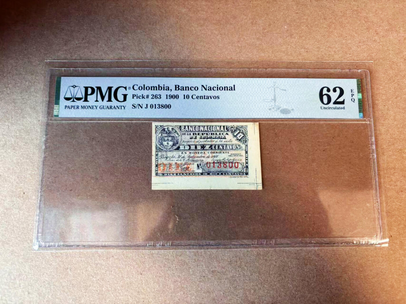 【Blue Auction】✨世界纸币精拍第563期【精】 【无47】哥伦比亚 1900年10分 PMG62EPQ 