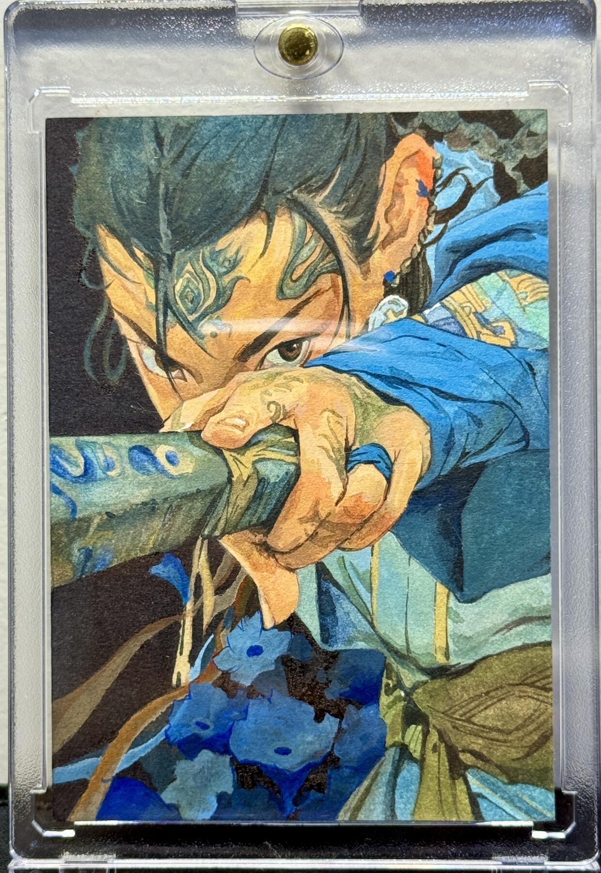 白泽拍卖卡牌手绘专场第8期（露深花气冷，霜降蟹膏肥） 2024 涂鉴手绘卡 神之一手 何仙姑亲签 卡砖封装