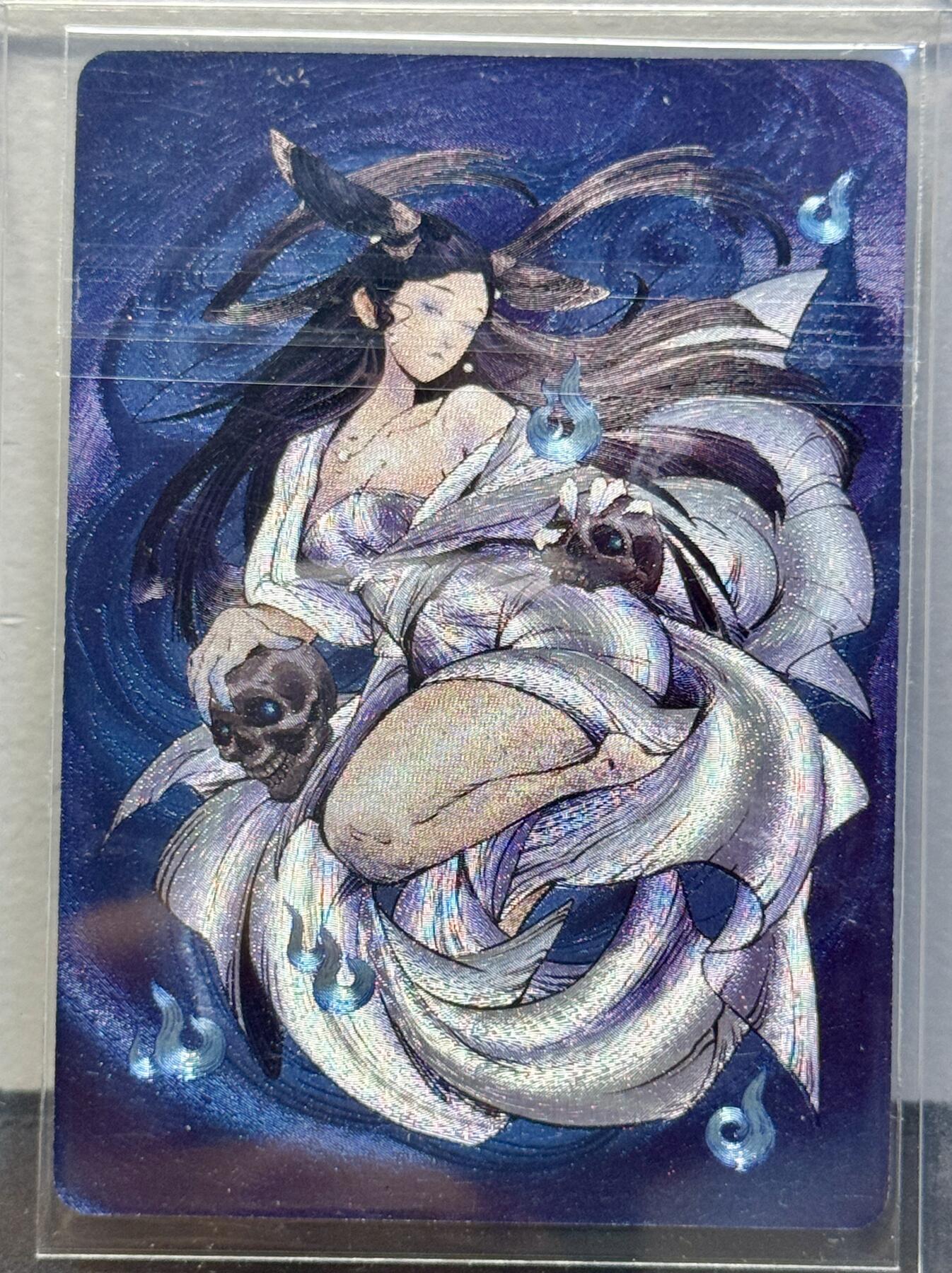 白泽拍卖卡牌手绘专场第8期（露深花气冷，霜降蟹膏肥） 2024 启读文化 聊斋 聂小倩 若莎签绘 粗闪 卡夹封装