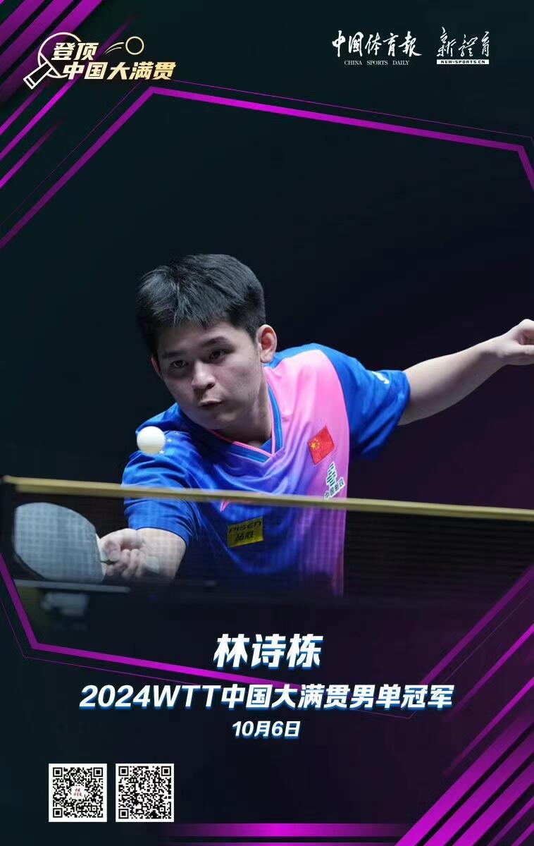 零元拍：WTT中国大满贯男女单打冠军，孙颖莎亲笔签名WTT大满贯赛事用球！林诗栋亲笔签名WTT大满贯赛事用球！一次竞拍，双倍快乐！