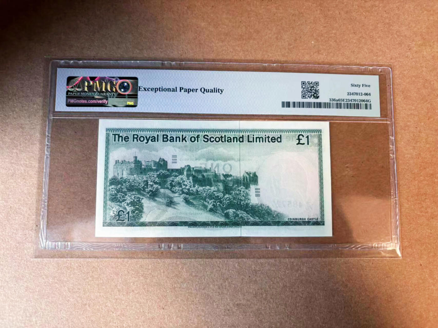 【Blue Auction】✨世界纸币精拍第563期【精】 苏格兰 1972-81年1镑 BWC出品 PMG65EPQ 
