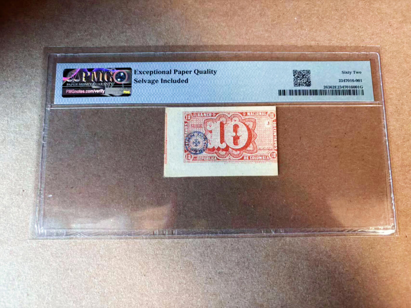 【Blue Auction】✨世界纸币精拍第563期【精】 【无47】哥伦比亚 1900年10分 PMG62EPQ 