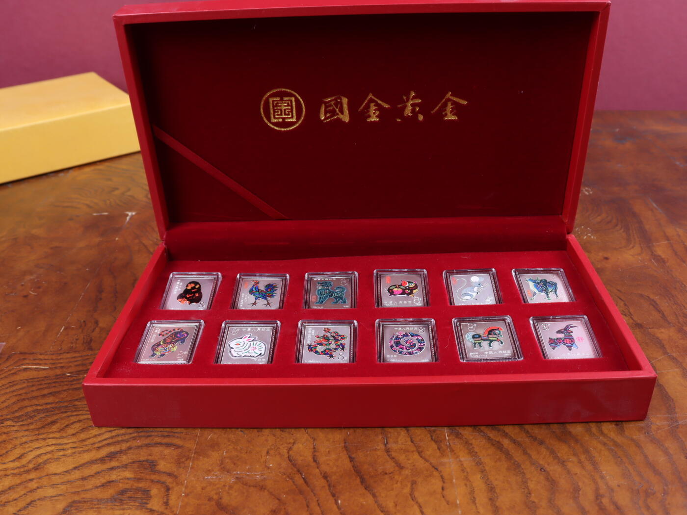 银器杂项专场 第一轮生肖邮票银砖