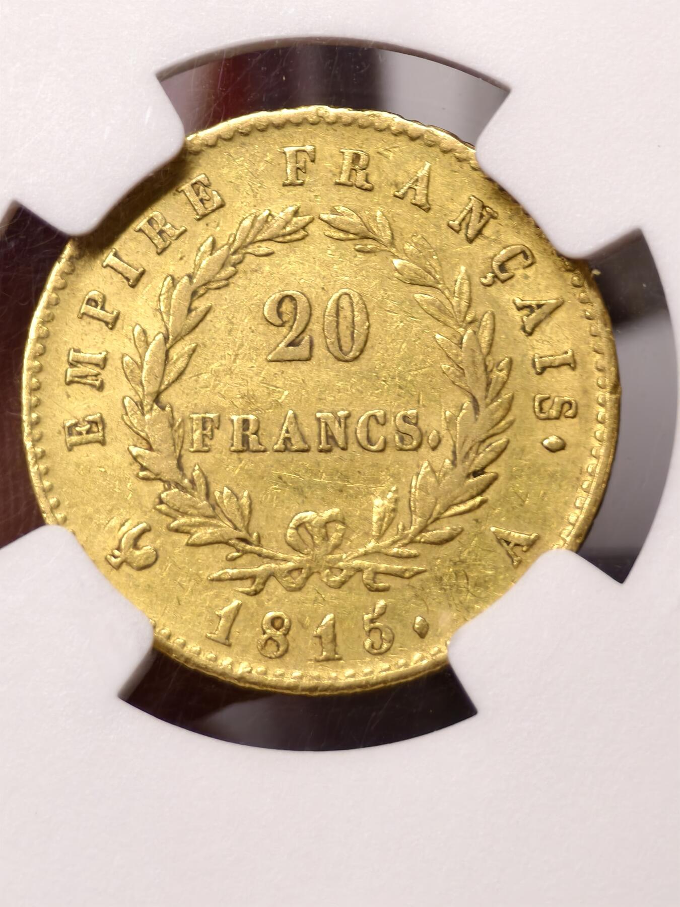 NGC-AUD法国1815年拿破仑“百日王朝”20法郎金币