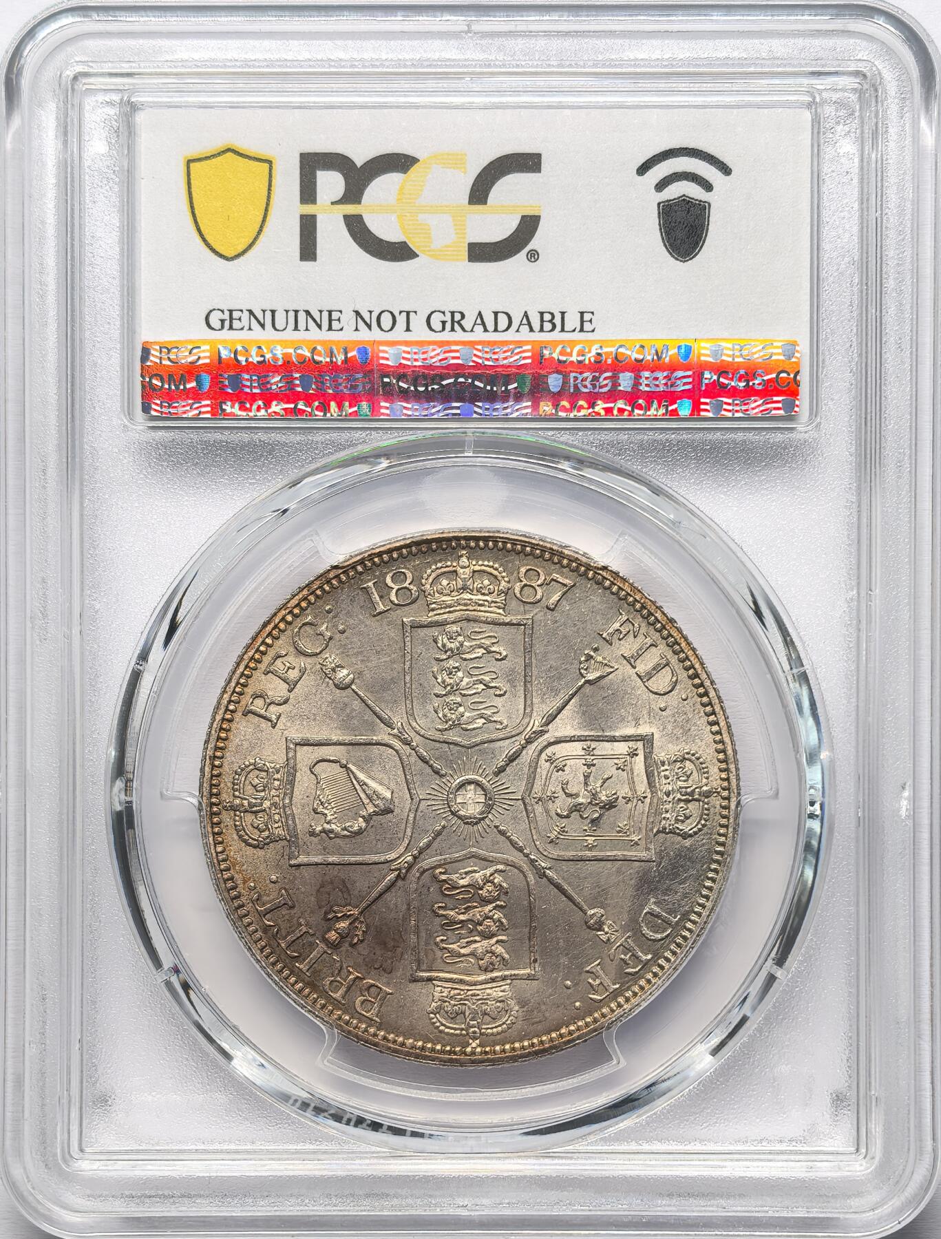 凡希社世界钱币微拍第二百八十六期 1887英国老维高冠双佛罗林大银PCGS-UNCD