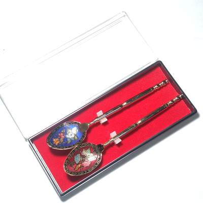 PCAI钱币18-17钱币纪念章小专场 - 国外的法兰匕一对带盒