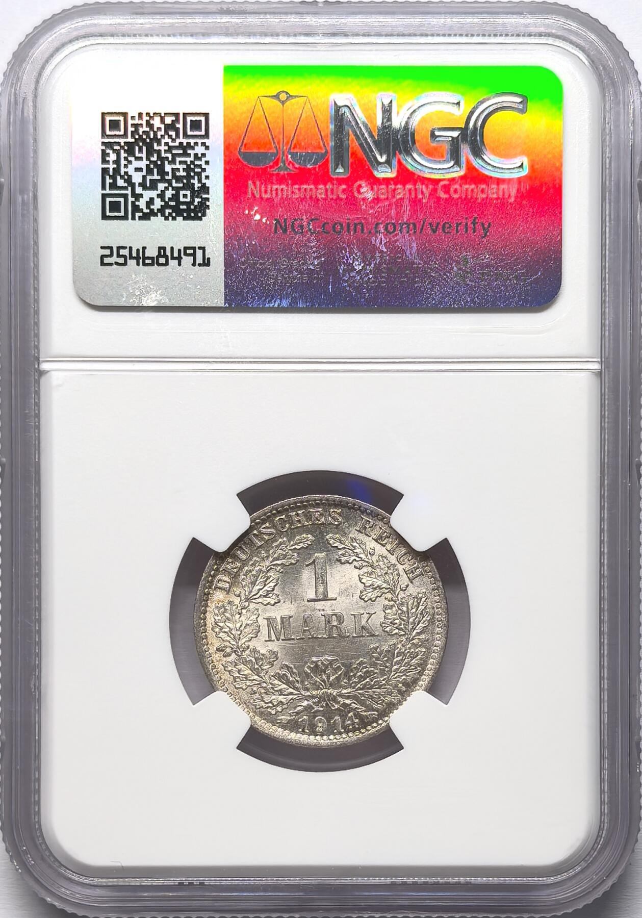 凡希社世界钱币微拍第二百八十六期 1914D德国银马克NGC-MS67高分难得！