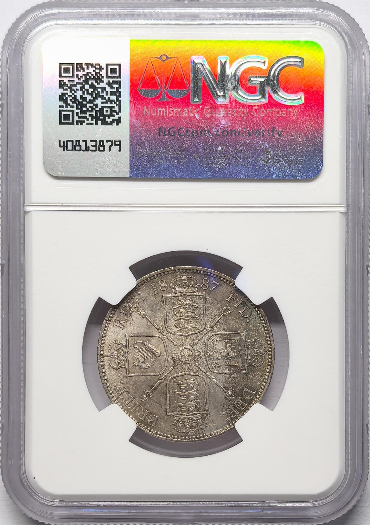 凡希社世界钱币微拍第二百八十六期 1887英国老维高冠佛罗林NGC-MS64