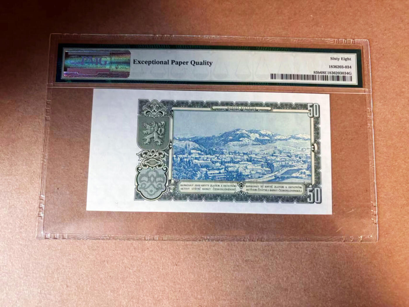 【Blue Auction】✨世界纸币精拍第563期【精】 捷斯 1953年50克朗 PMG68EPQ 超高分 