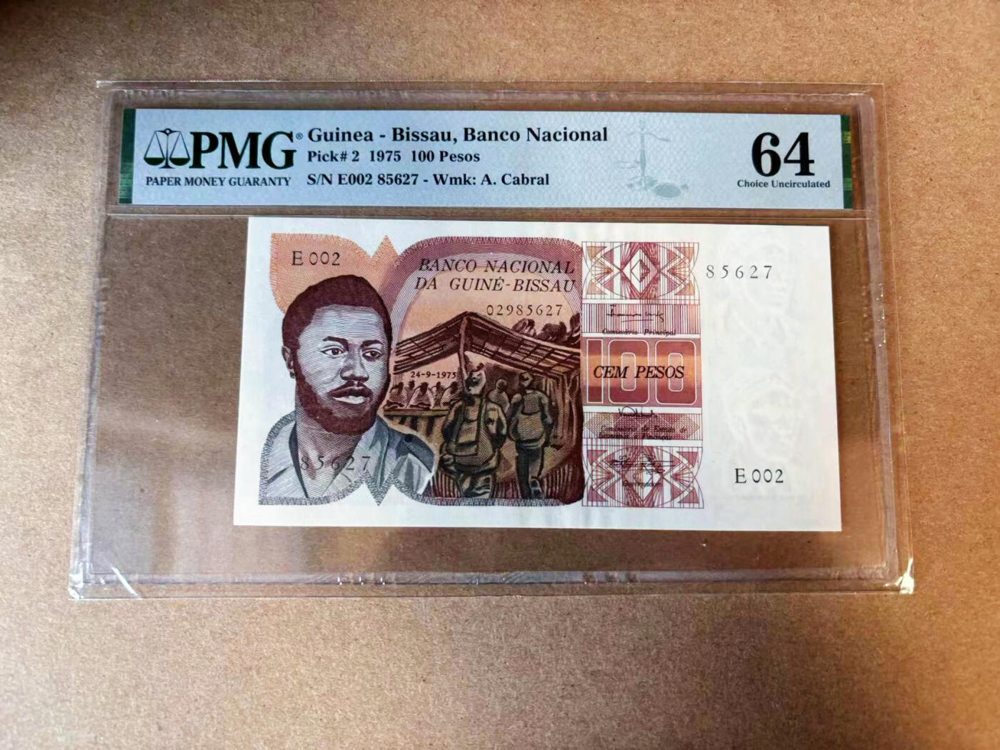【Blue Auction】✨世界纸币精拍第563期【精】 【p2】几内亚比绍 1975年100比索 PMG64