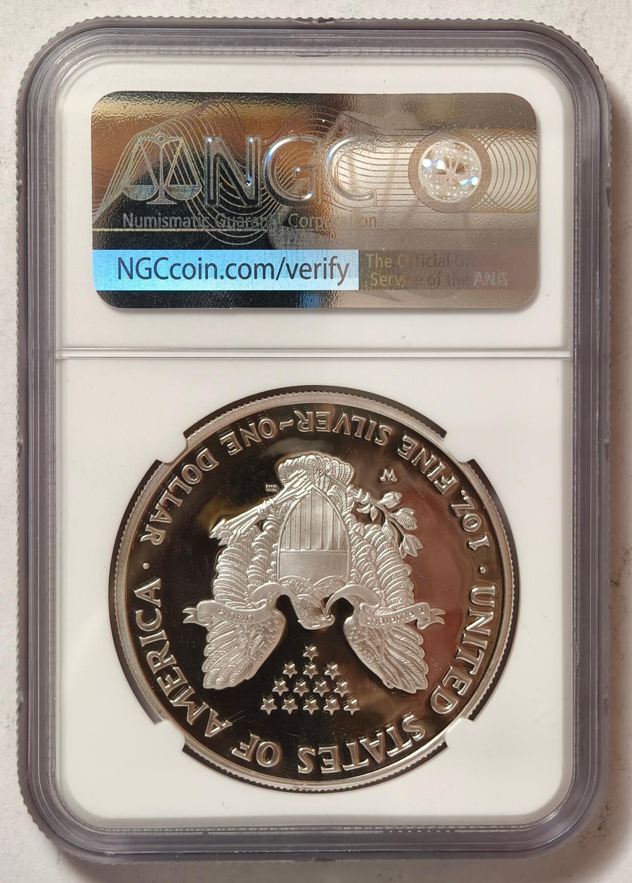紫瑗钱币——第438期 美国 2003年 W版 行走女神 1盎司 投资银币 NGC PR69 UC 精制
