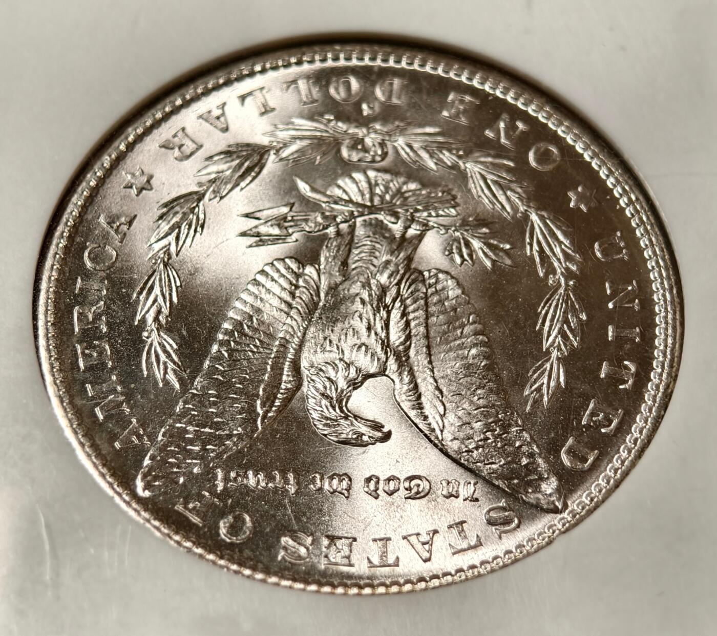 紫瑗钱币——第456期  美国 1882年 S版 摩根 大头妹1美元 银币 NGC  MS64