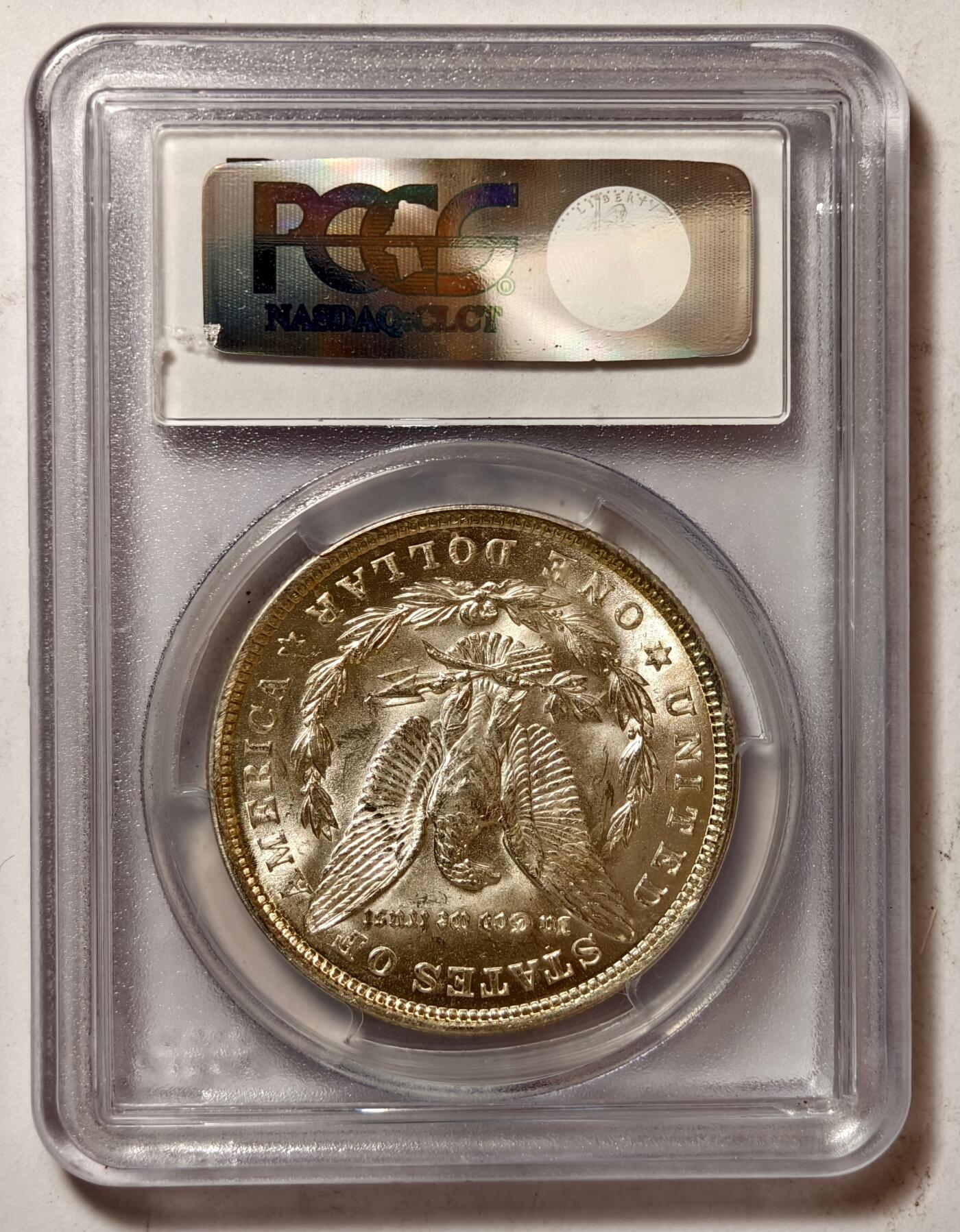 紫瑗钱币——第478期 美国 1921年 摩根 大头妹1美元 银币 PCGS MS63