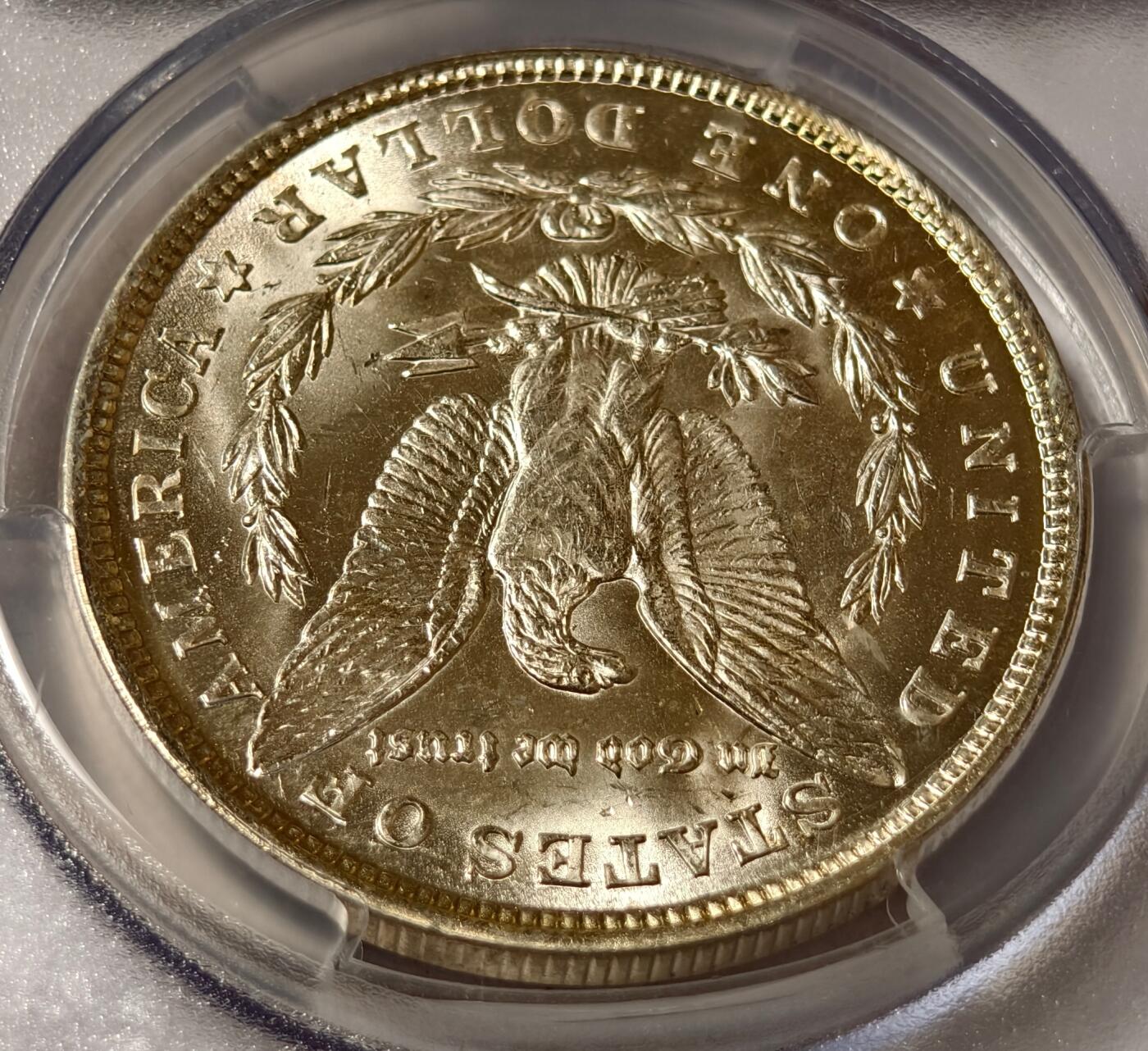 紫瑗钱币——第478期 美国 1921年 摩根 大头妹1美元 银币 PCGS MS63