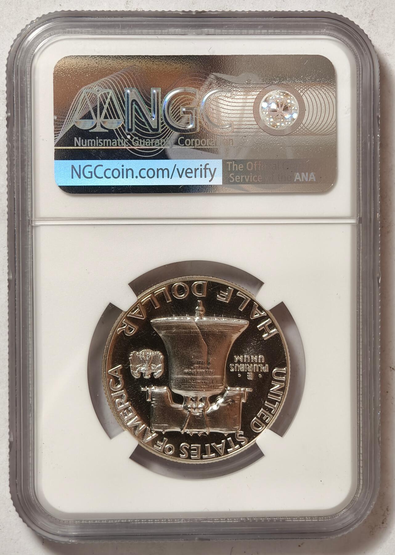 紫瑗钱币——第438期 美国 1960年 富兰克林 50美分 半美元 12.5克 0.9银 NGC PF67