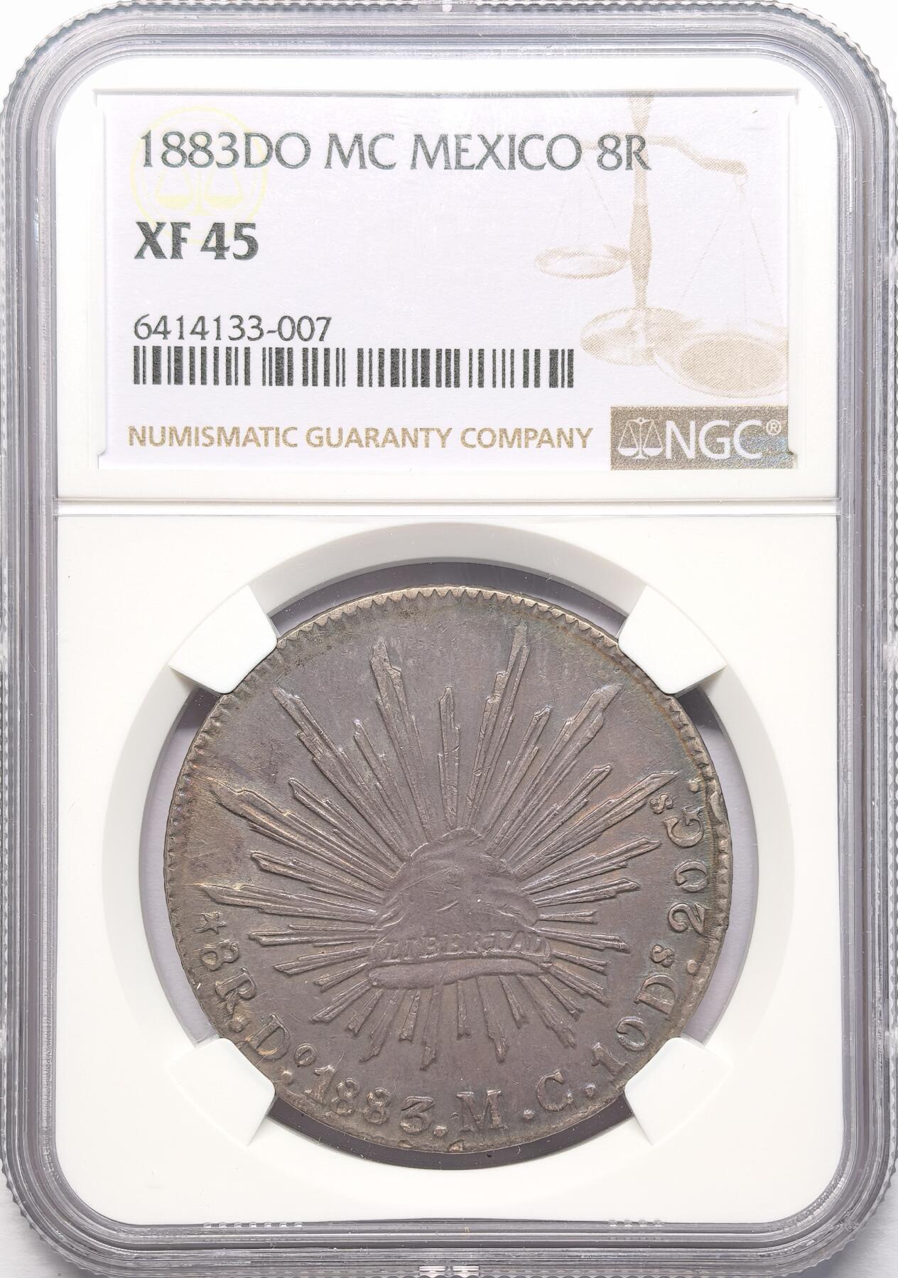凡希社世界钱币微拍第二百八十六期 1883DO墨西哥花边鹰洋NGC-XF45