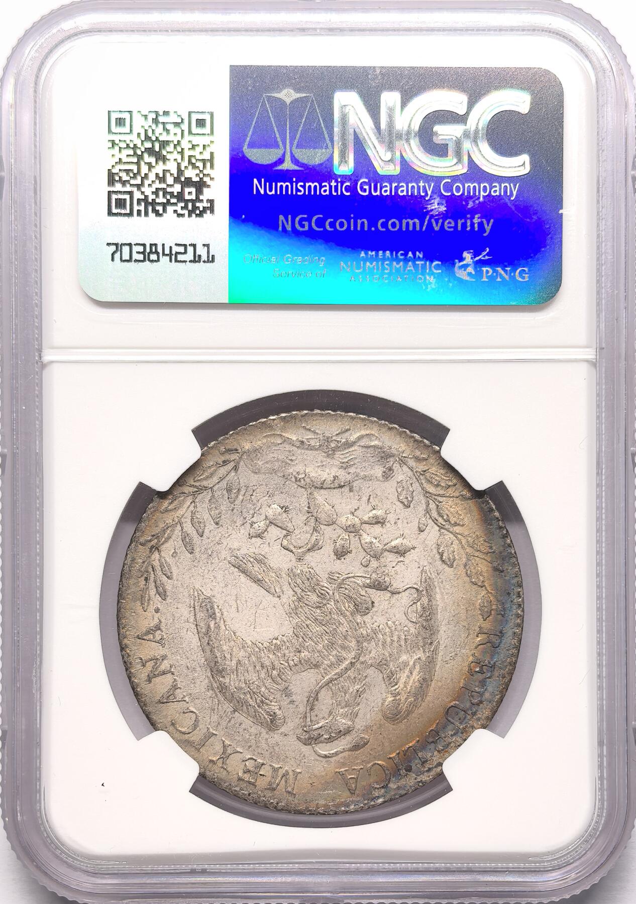 凡希社世界钱币微拍第二百八十六期 1896/1GO墨西哥花边鹰洋NGC-AU58