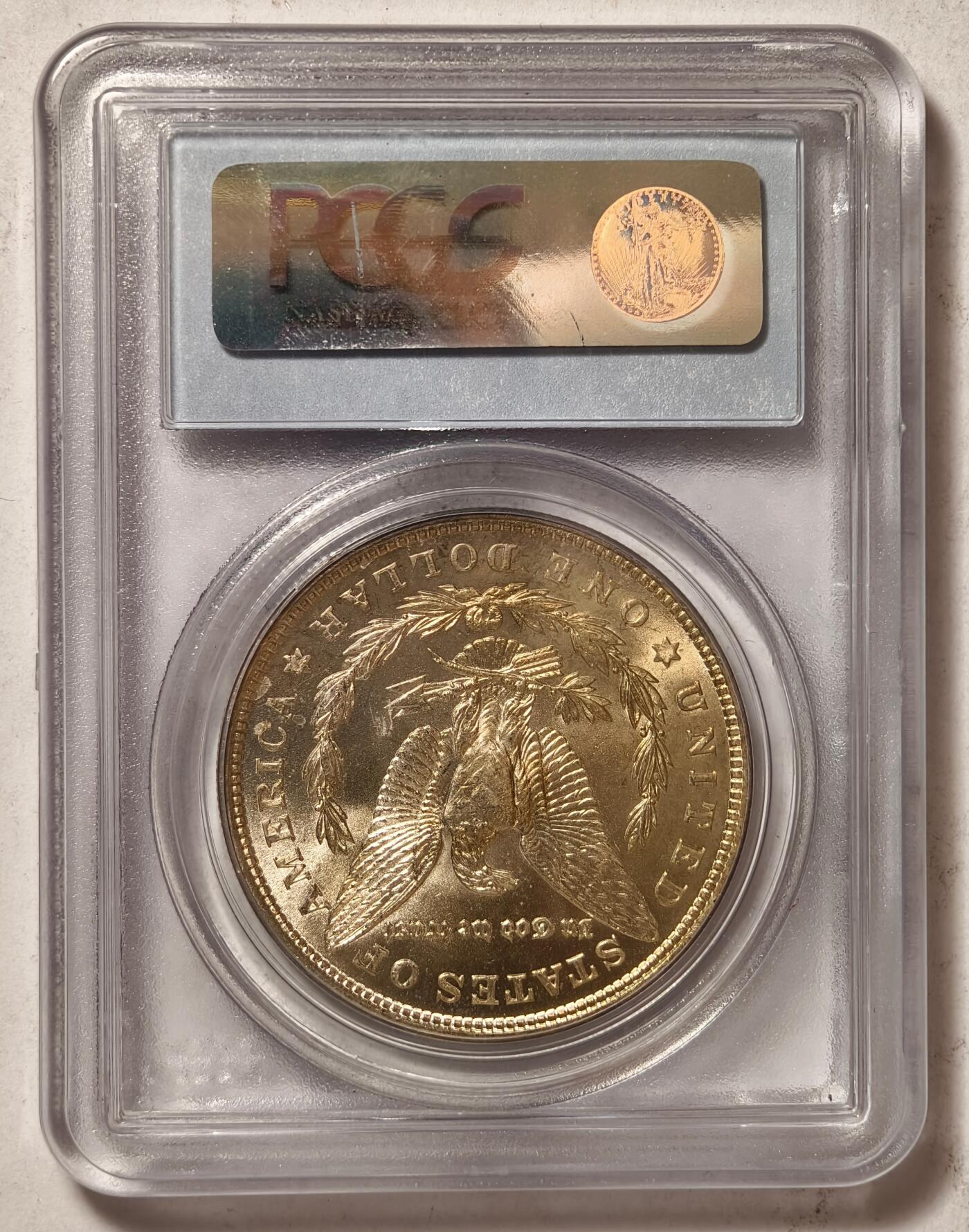 紫瑗钱币——第456期 美国 1921年 摩根 大头妹1美元 银币 PCGS MS65 老盒