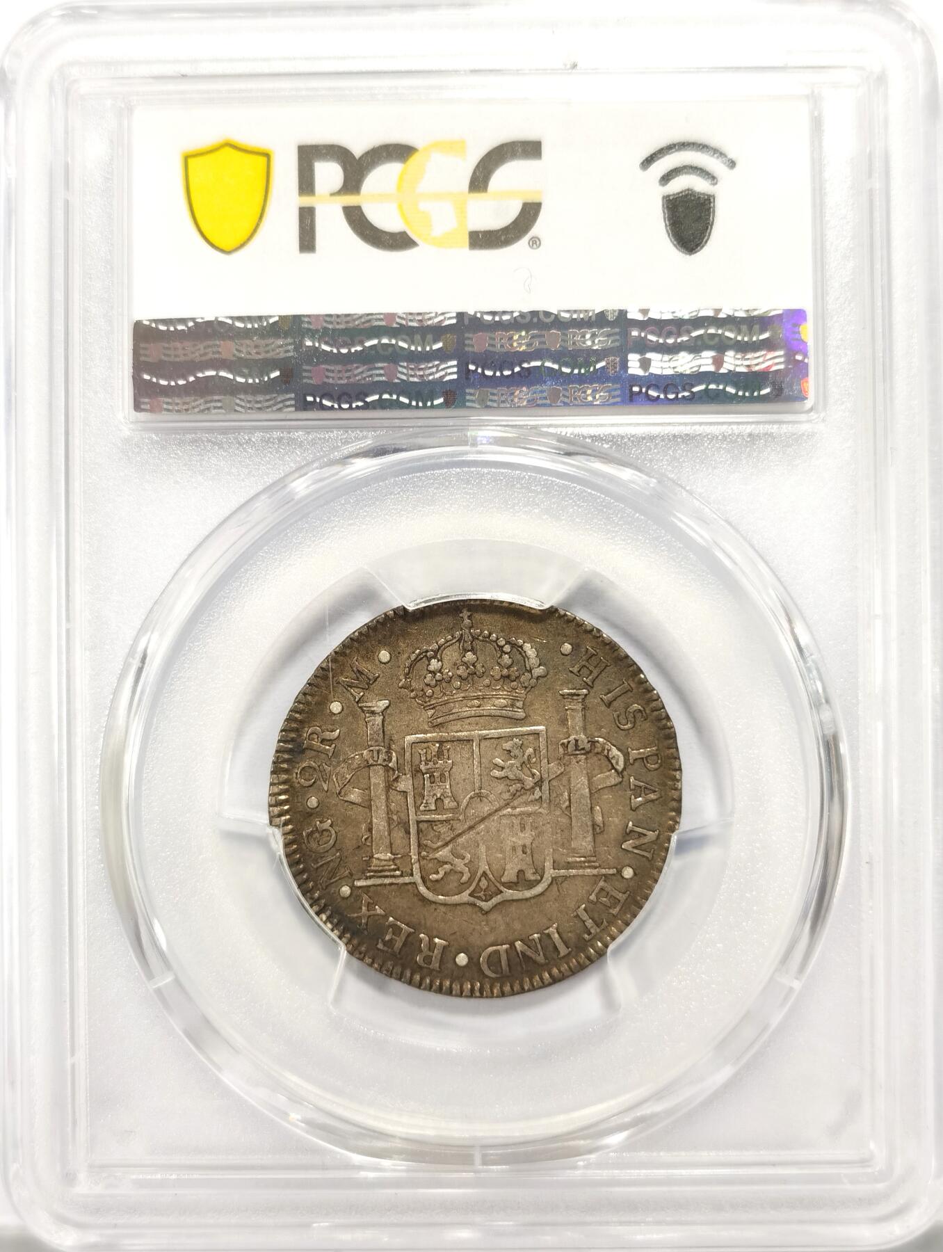 博洋堂世界钱币拍卖第096期（全场包邮） PCGS XF45 西属危地马拉1809年NG M卡洛斯四世双柱2R银币，危地马拉的小双柱非常罕见，这枚已经是唯一冠军分