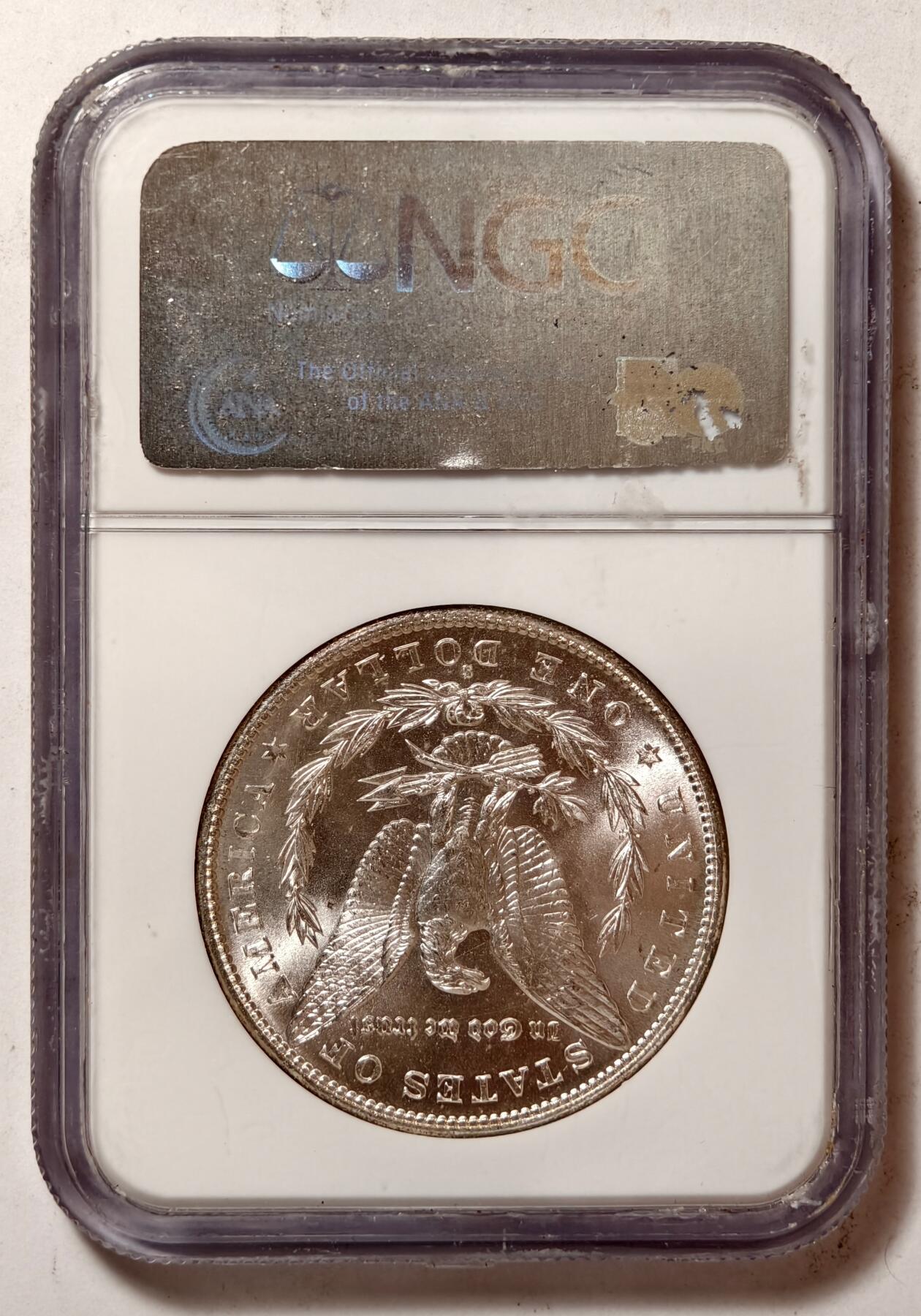 紫瑗钱币——第456期  美国 1882年 S版 摩根 大头妹1美元 银币 NGC  MS64