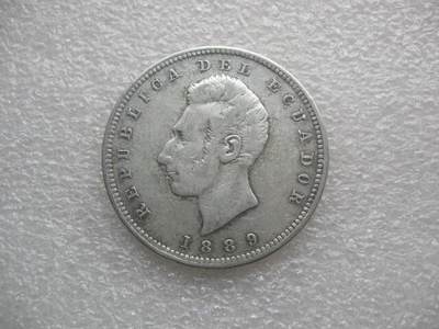 厄瓜多尔1889年1苏克雷大银币 - 厄瓜多尔1889年1苏克雷大银币