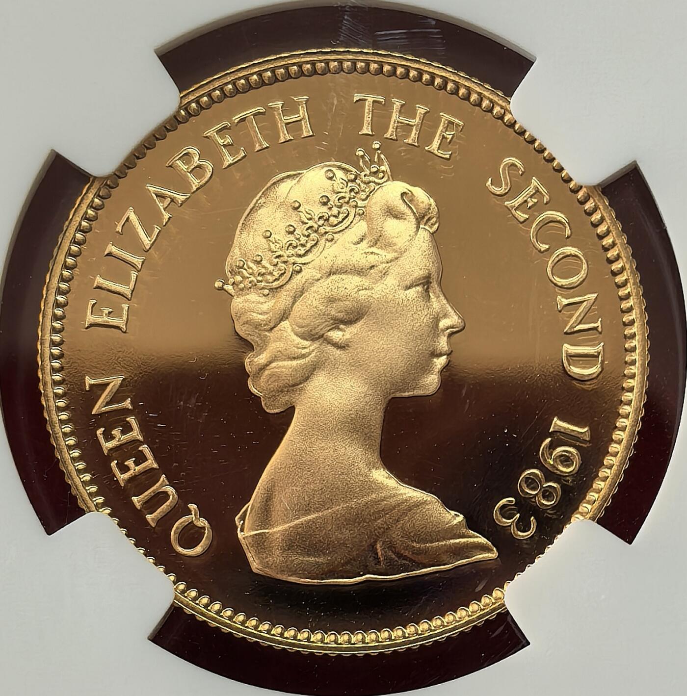凡希社世界钱币微拍第二百八十六期 1983香港癸亥猪年1000元金币NGC-PF69UC，完美无瑕的顶级品相，首轮生肖系列较为稀有的品种，15.97g，917金。