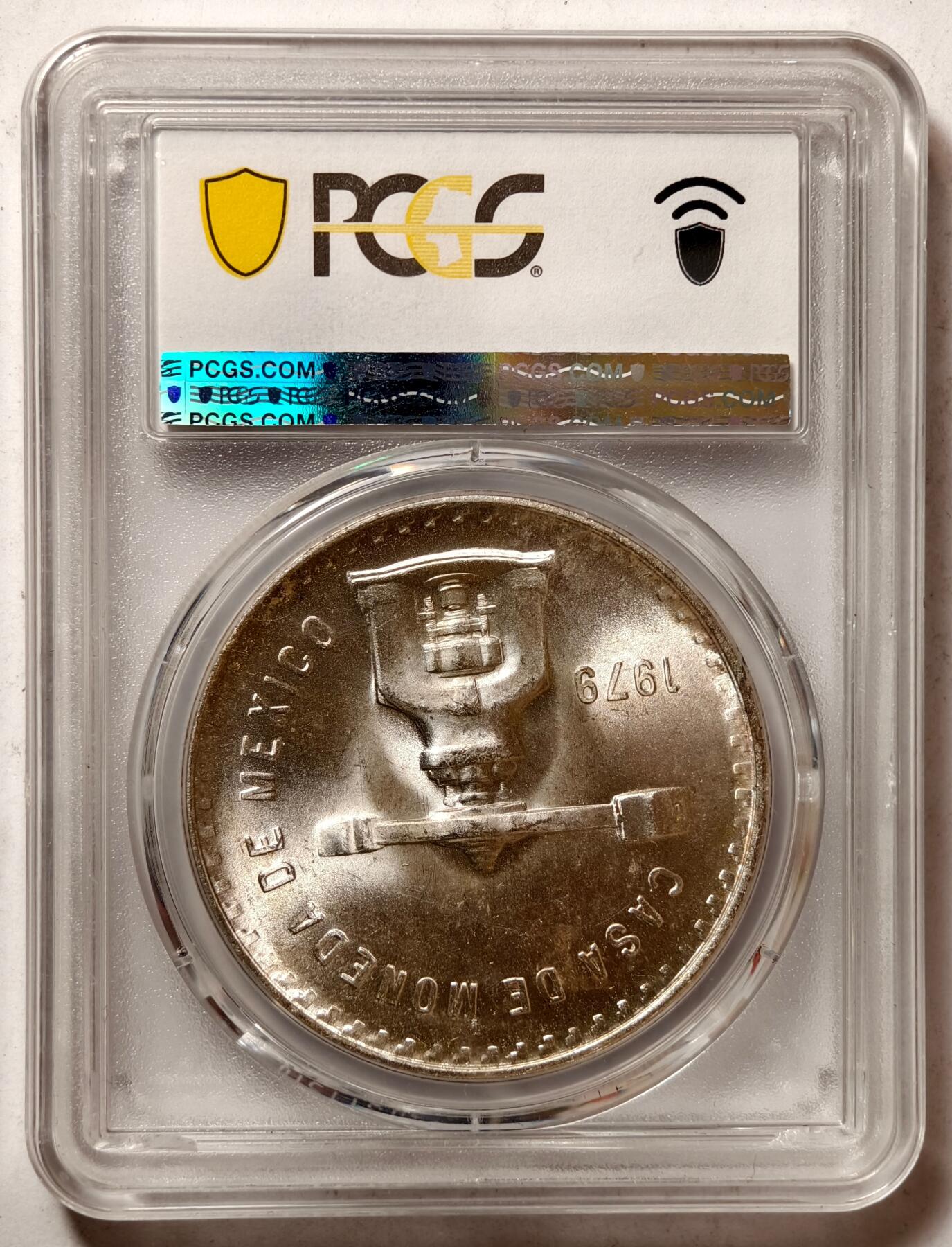紫瑗钱币——第462期 墨西哥 1979年 MO 天平铸币机纪念币 PCGS MS65