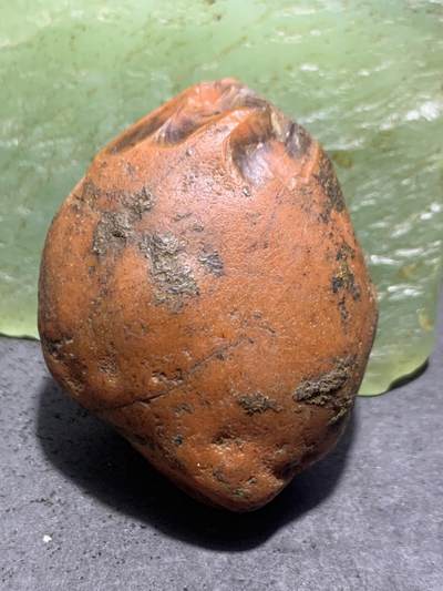 精美红皮红冻料开窗料南红玛瑙原石一颗， - 精美红皮红冻料开窗料南红玛瑙原石一颗，