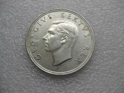 英属南非1951年乔六5先令大银币 - 英属南非1951年乔六5先令大银币
