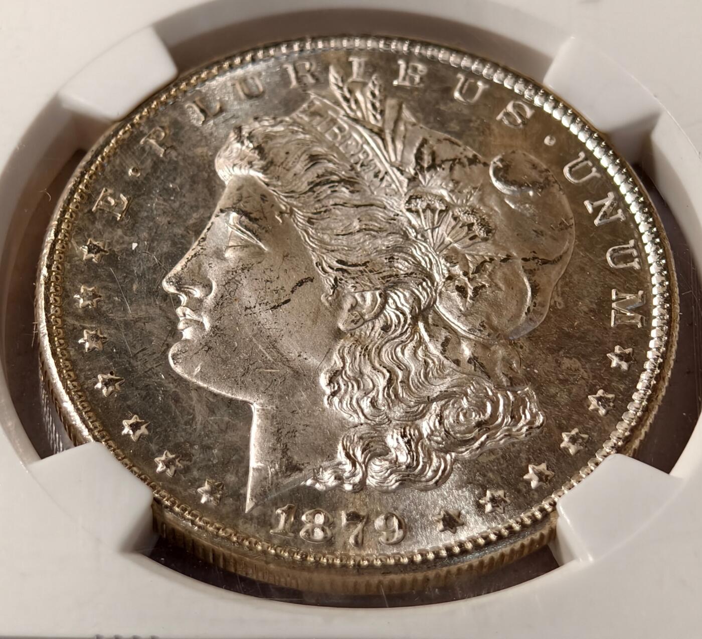 紫瑗钱币——第520期 美国 1879年 S版  摩根 大头妹1美元 银币 NGC MS64