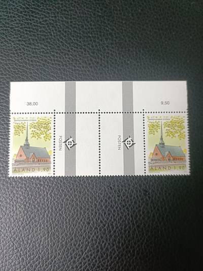 125外国邮票 奥兰群岛1997年 教堂 1全新2枚连票 所见即所得 - 125外国邮票 奥兰群岛1997年 教堂 1全新2枚连票 所见即所得