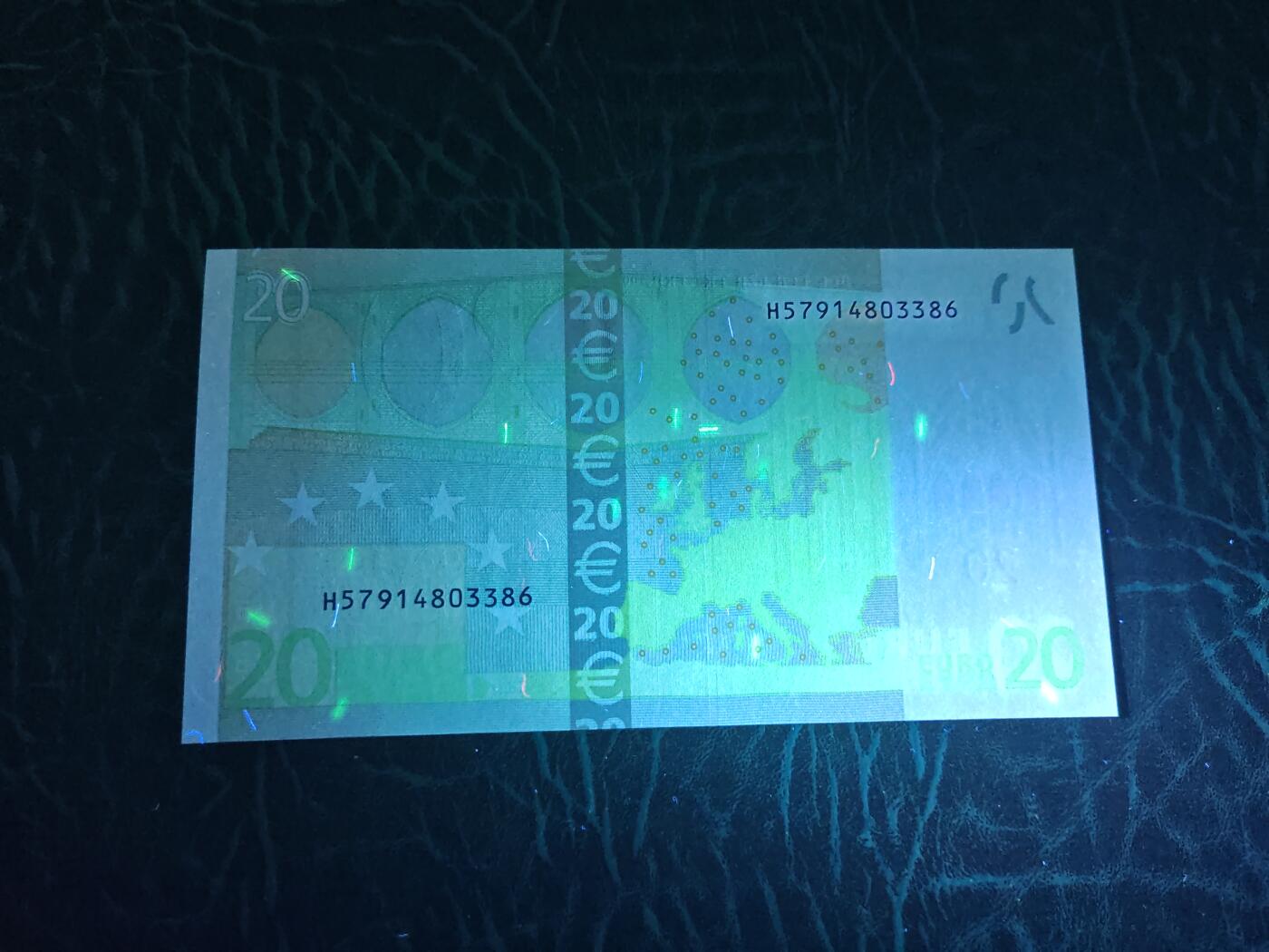 欧盟纸币Euro H冠斯洛文尼亚（稀有冠）2002版三签20欧元 全新UNC