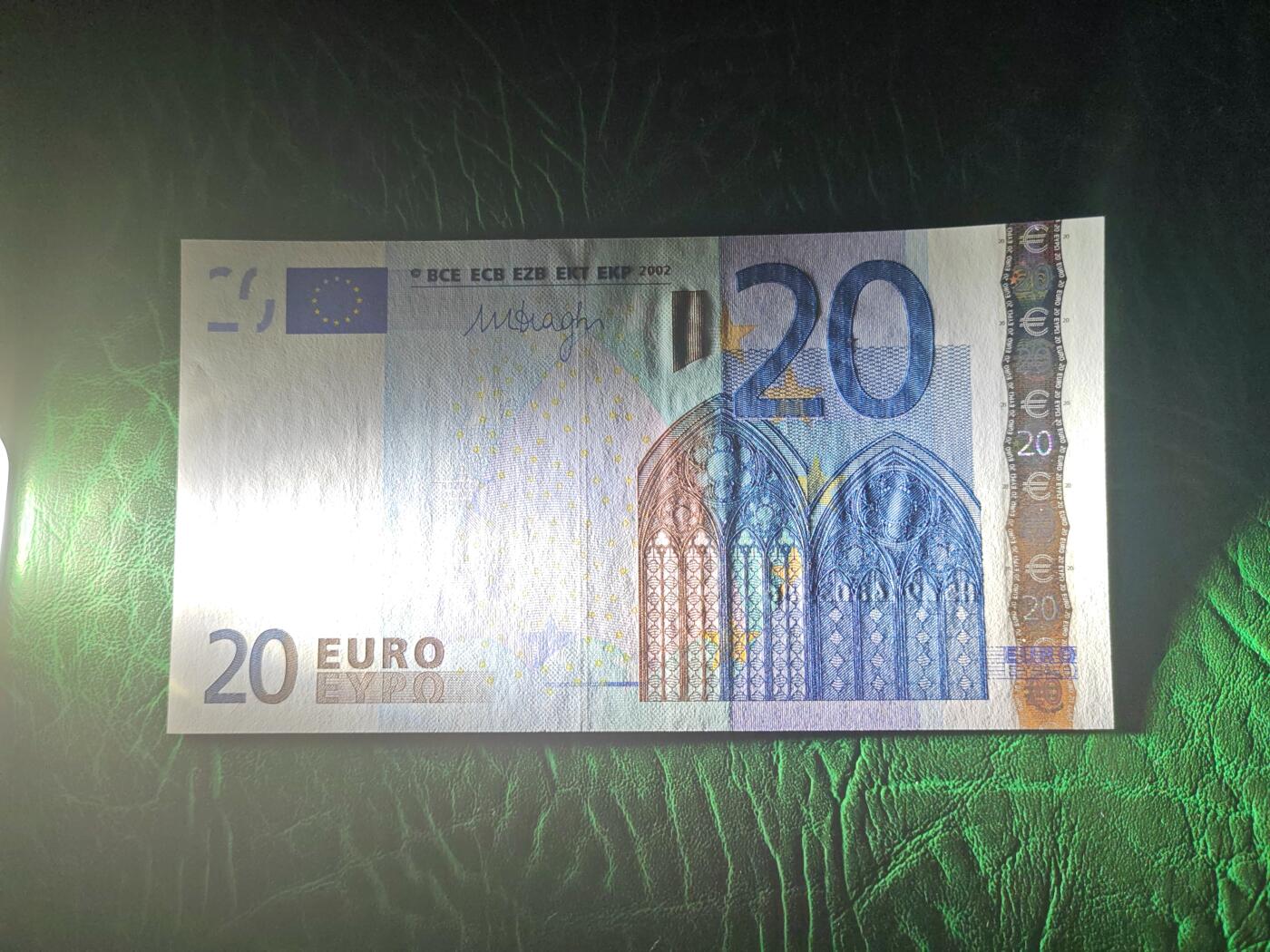 欧盟纸币Euro H冠斯洛文尼亚（稀有冠）2002版三签20欧元 全新UNC