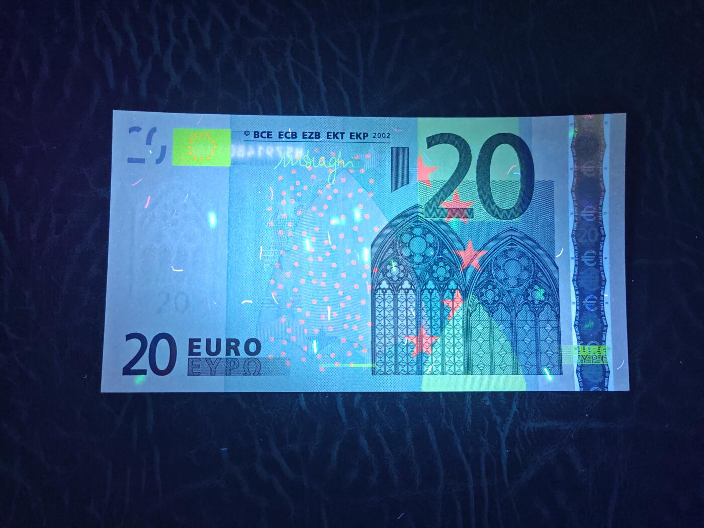 欧盟纸币Euro H冠斯洛文尼亚（稀有冠）2002版三签20欧元 全新UNC