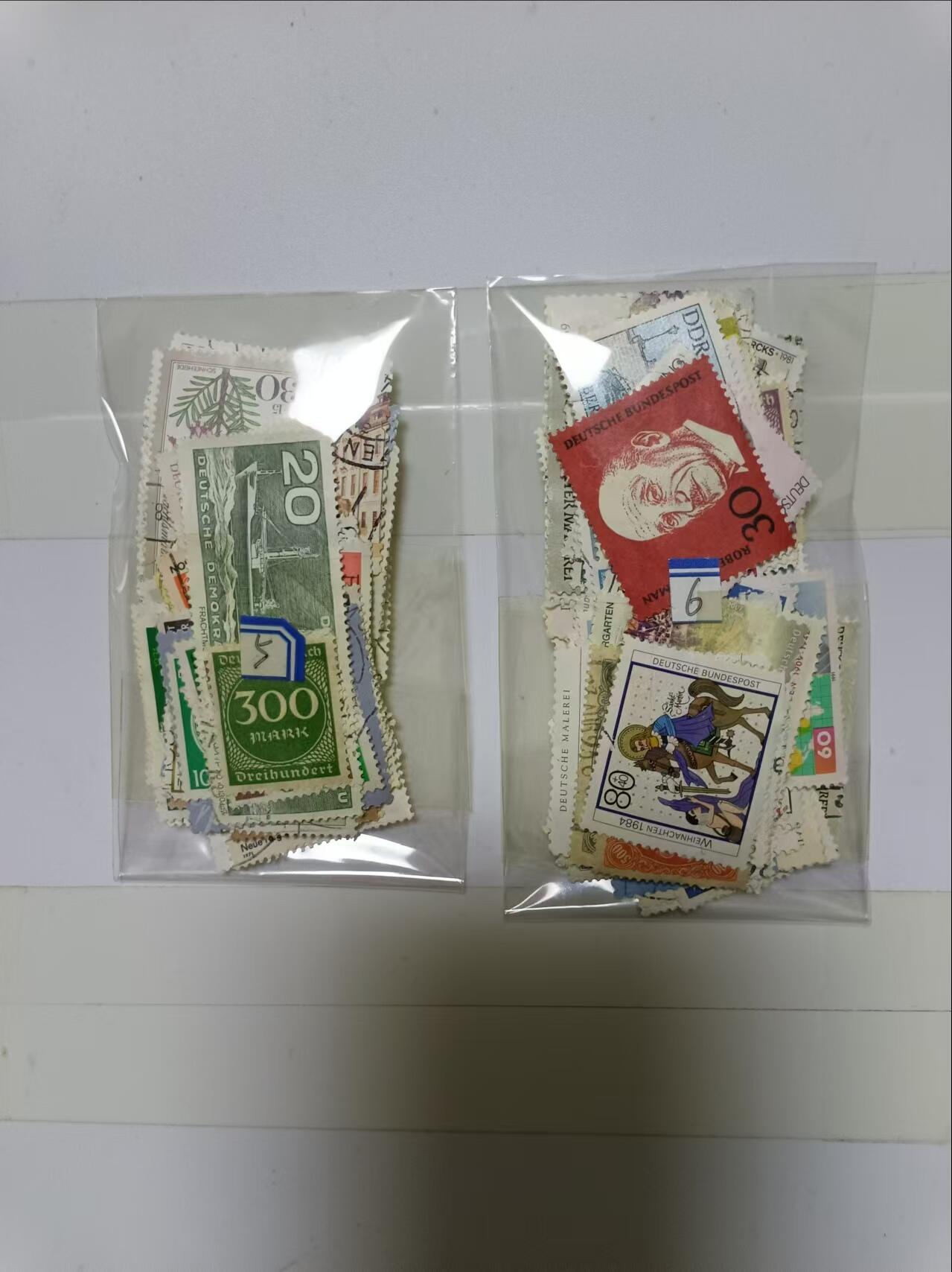 【20241024】邮票和纸质印刷品第3场 2袋邮票，盖销票和信销票，有重复，编号5和6