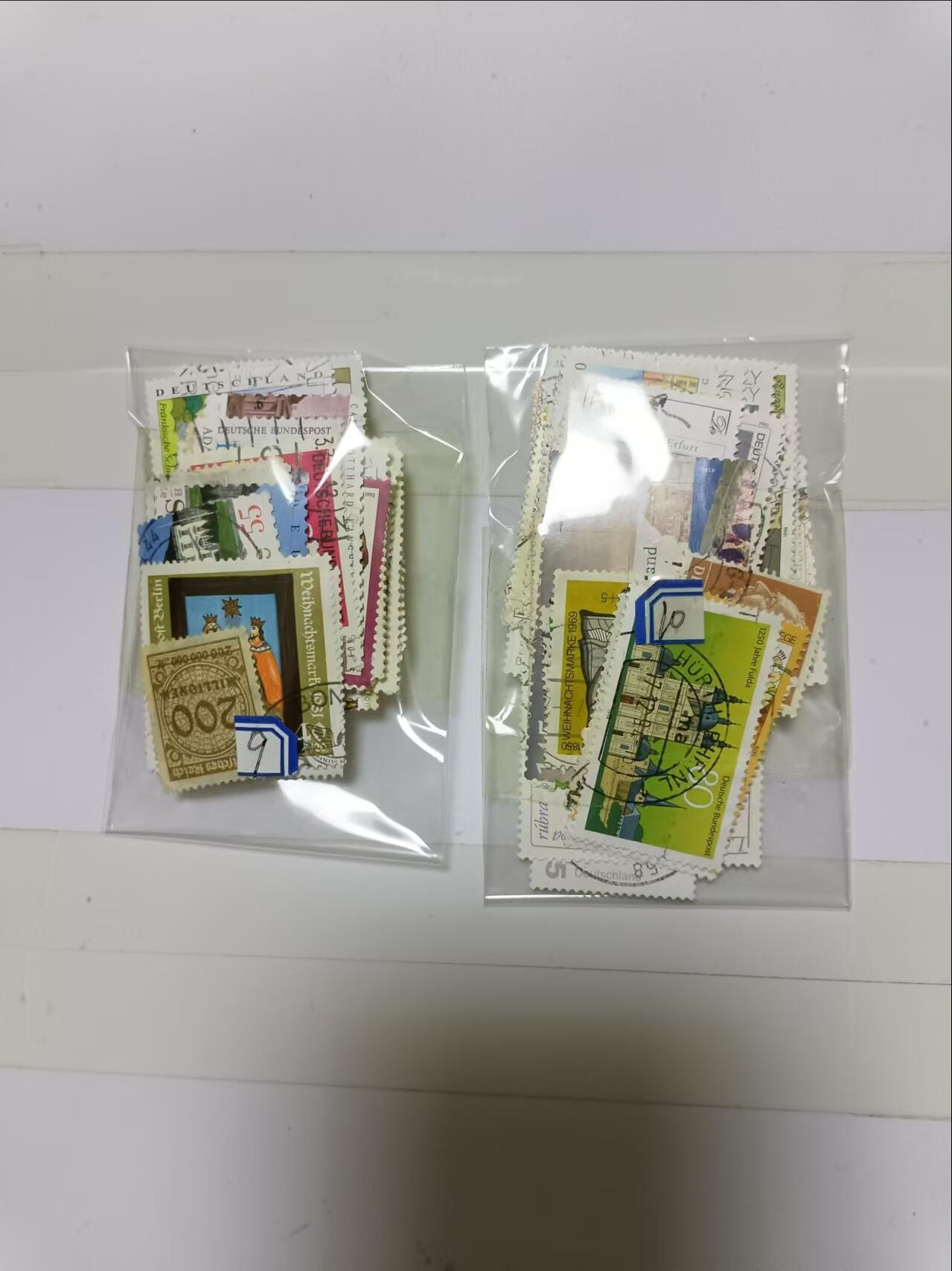 【20241024】邮票和纸质印刷品第3场 2袋邮票，盖销票和信销票，有重复，编号9和10