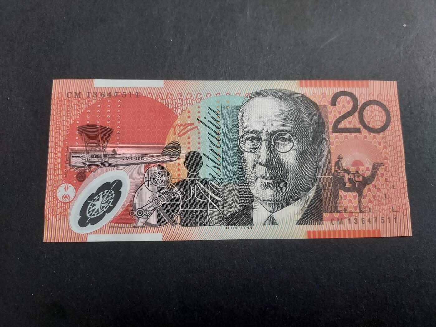 博彦收藏 1月21日 8点钱币专场 澳洲 20元 UNC95品
