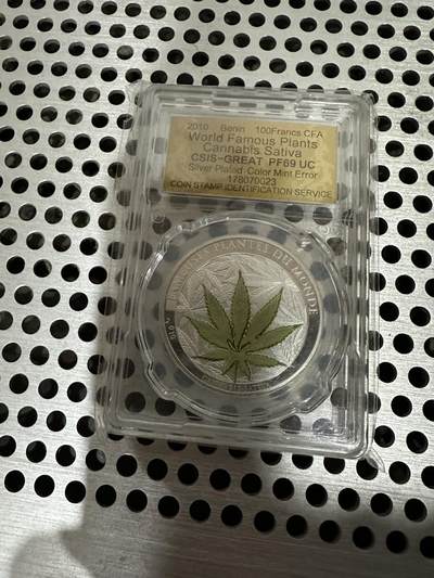 CSIS-GREAT评级精品钱币拍卖第二百六十九期 贝宁 绿色植物 颜色错币 csis69
