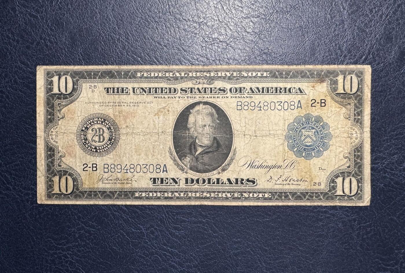 收藏联盟Quantum Auction 第386期拍卖  美联储1913年10元 品相如图