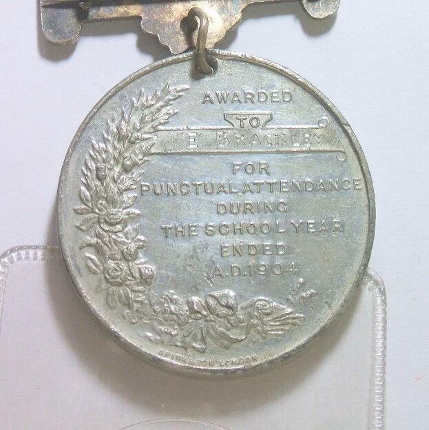 英国1904年 爱德华七世高浮雕精制大合金章 带铭牌 40MM