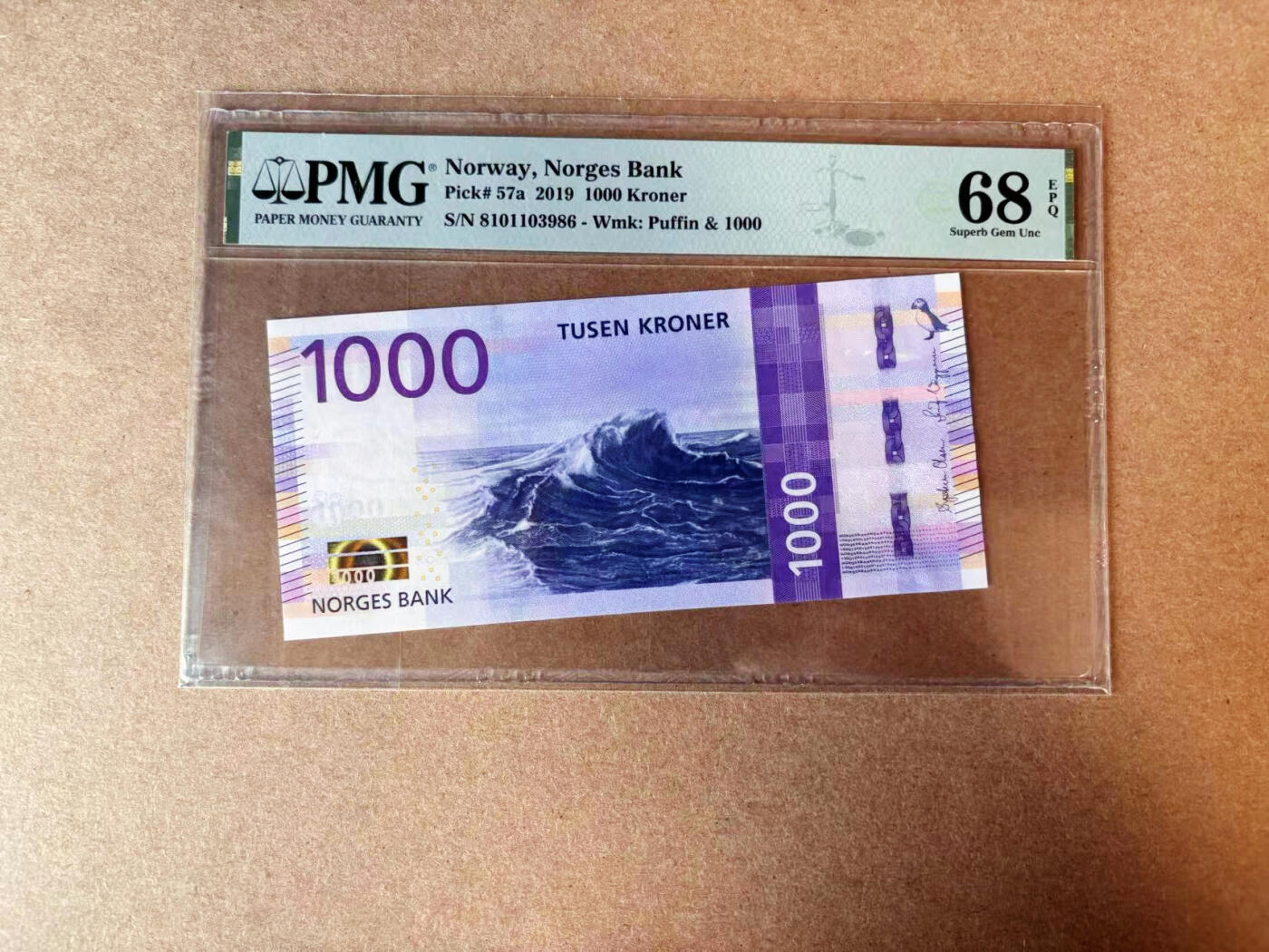 【Blue Auction】✨世界纸币精拍第565期【精】  【无47】挪威 2019年1000克朗 PMG68EPQ 超高分