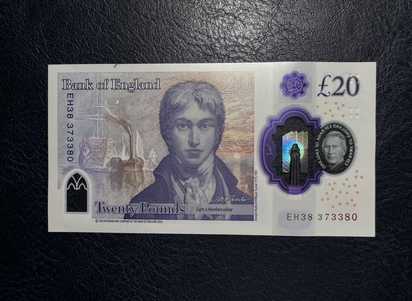 收藏联盟Quantum Auction 第386期拍卖  英国2024年20镑 品相UNC 号码无4