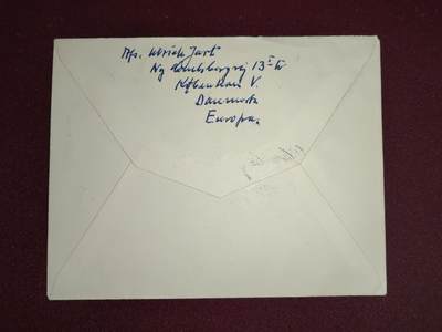 联合阁邮币社™ ——“首日封，0佣金”多多支持 丹麦1953年 实寄邮封